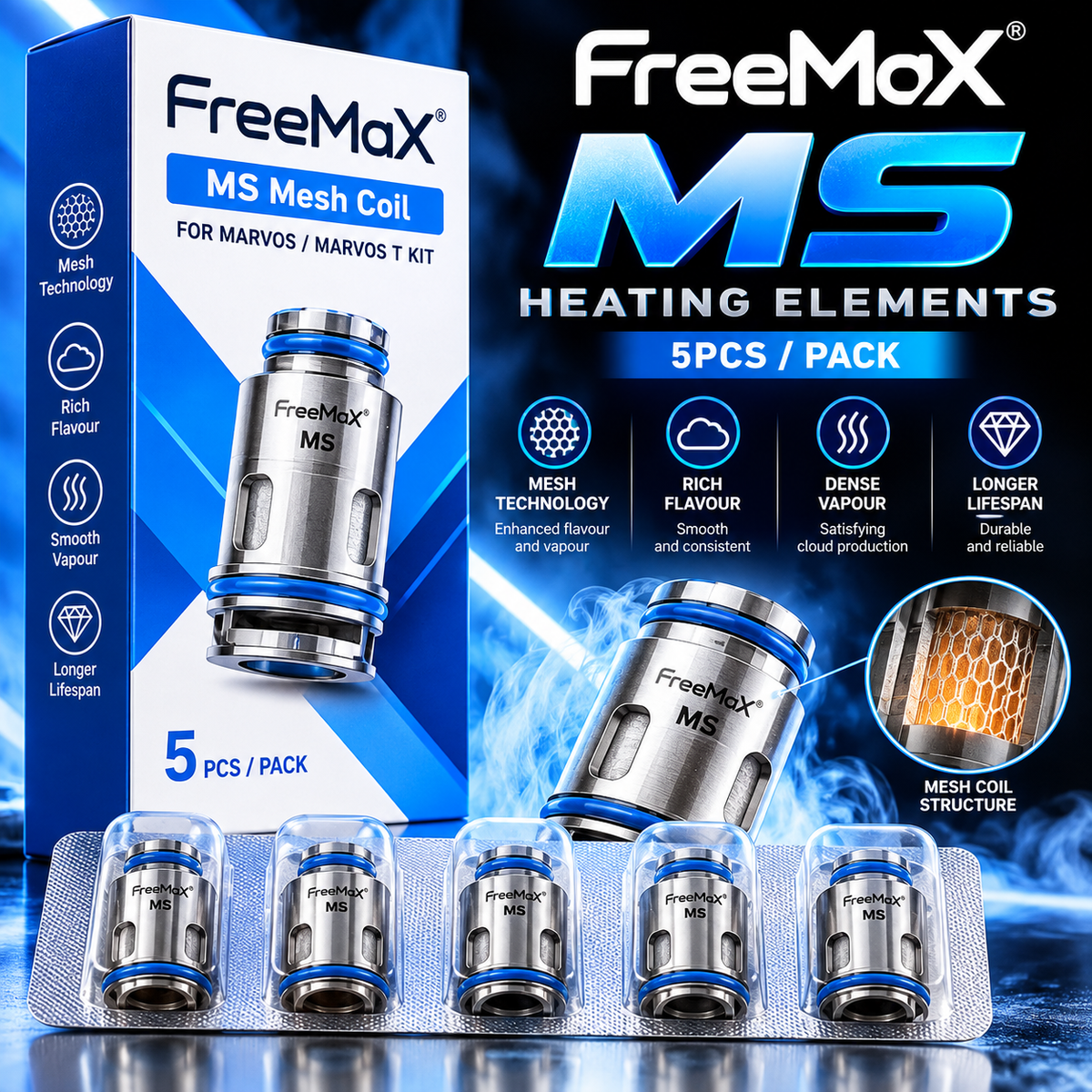 FreeMax MS Heating Elements (5pcs/pack)