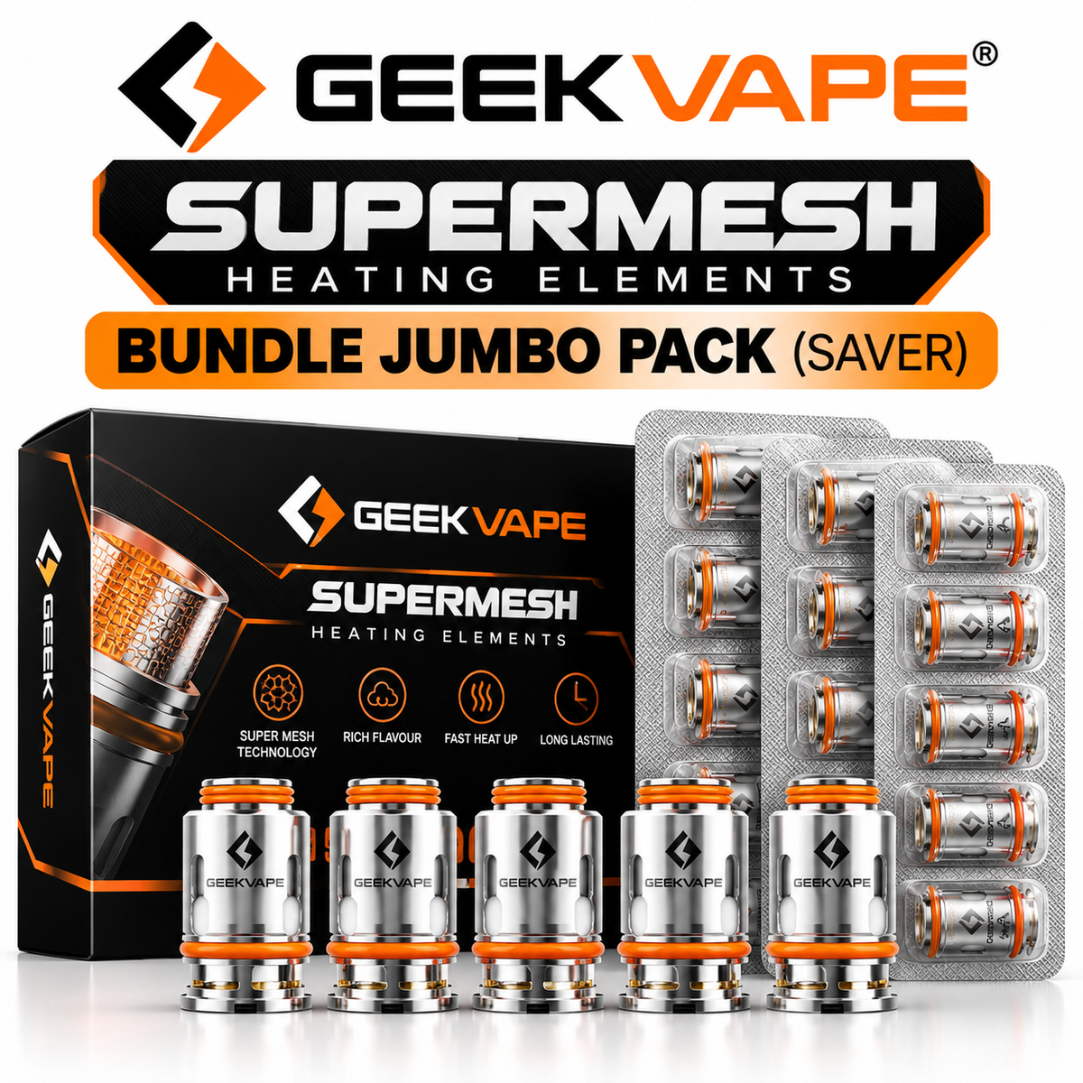 Geek Supermesh Heating Element Bundle Jumbo Pack (Saver)